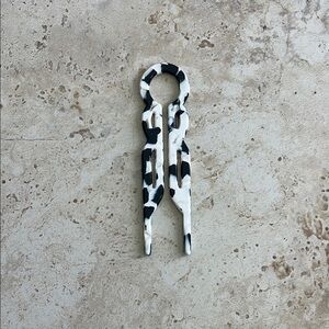 Black and White Abstract Earrings